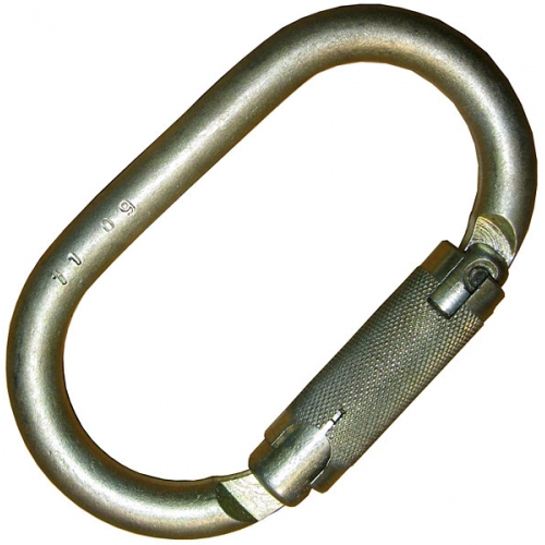 Карабин стальной овал усиленный KeyLock автомат байонетная муфта Krok 05202