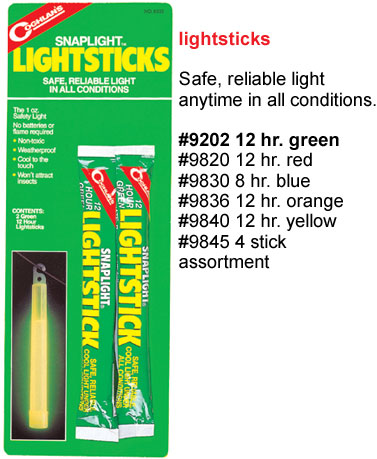 Лайтстики Coghlan\'s Light Sticks зелёные, 2 шт. 9202
